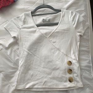 Hollister shirt with tortoise shell buttons